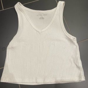 super soft american eagle v neck ribbed cropped tank top size m